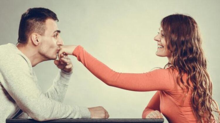 A boy takes care of a girl and thinks about penis enlargement