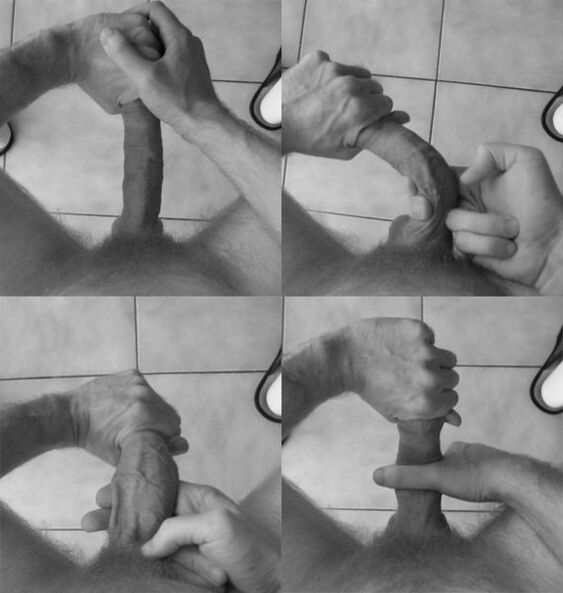 Penis flexion to increase the size of the body
