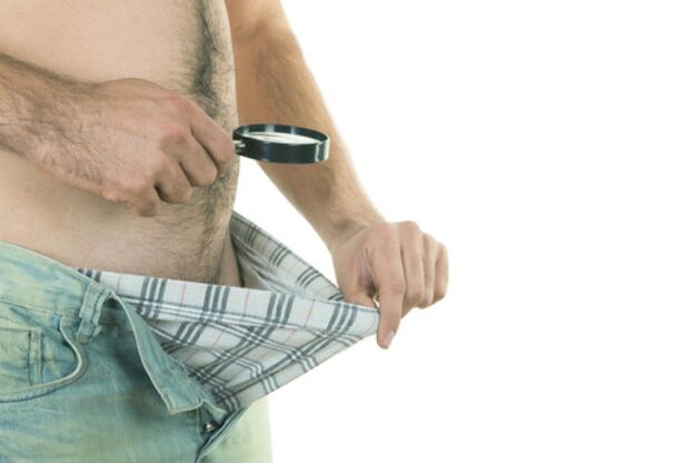 he looks at the male genitalia and wants to enlarge it
